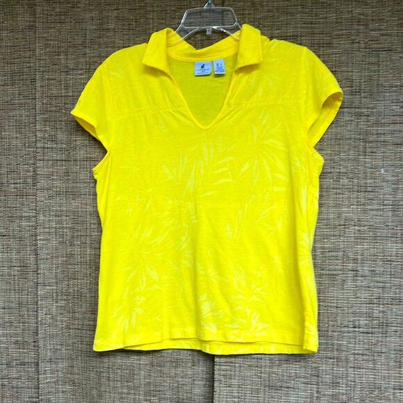 Caribbean Joe short sleeve tee top canary yellow - Picture 1 of 4